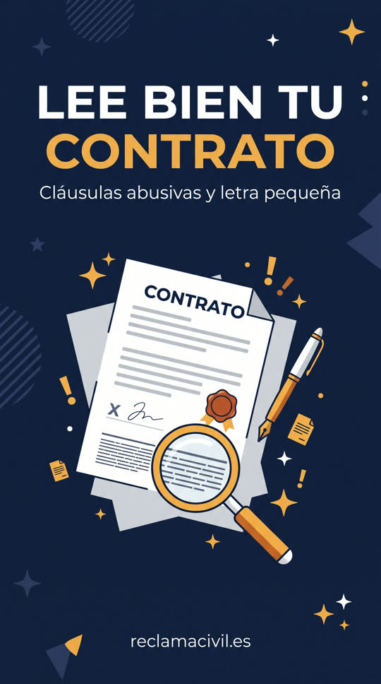 Lee bien tu contrato: cláusulas abusivas y letra pequeña